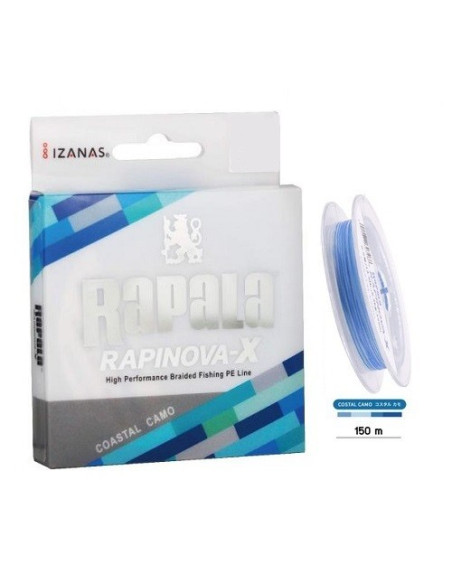Rapala Rapinova-X Coastal Camo 0.185mm PE1.2 150m
