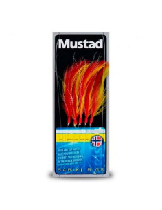 Sabiki Mustad Red/Yellow Feather Trace Nº1/0