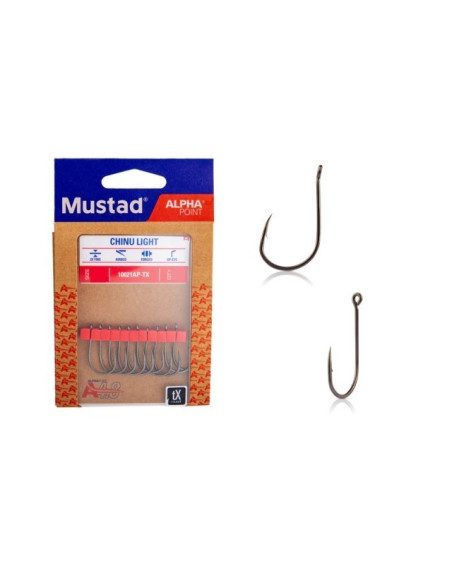 Mustad 10021AP-TX Chinu Light Nº1/0