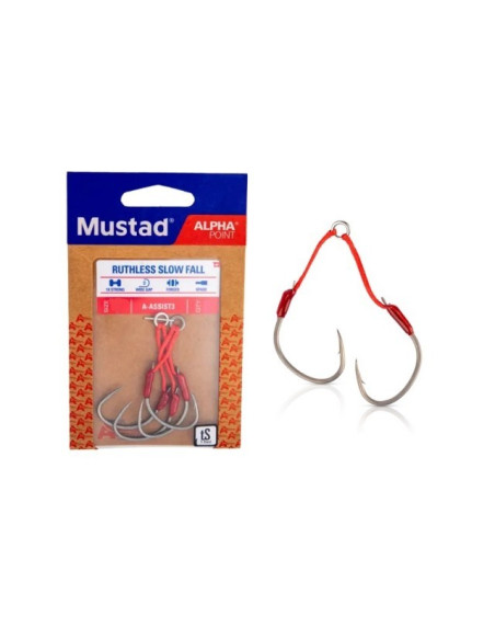 Mustad A-Assist3 Ruthless Slow Fall, Double Nº1
