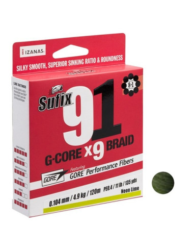 Sufix 91 Braid 0.205mm 150m Vis Green