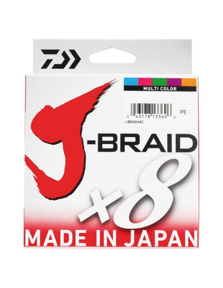 Fio Daiwa J-Braid 150m 0.20mm MultiColor