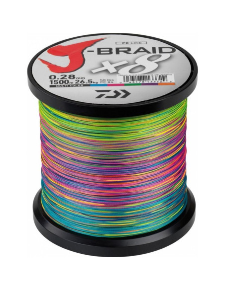 Daiwa J-Braid x8 0.51mm 1500m MultiColor