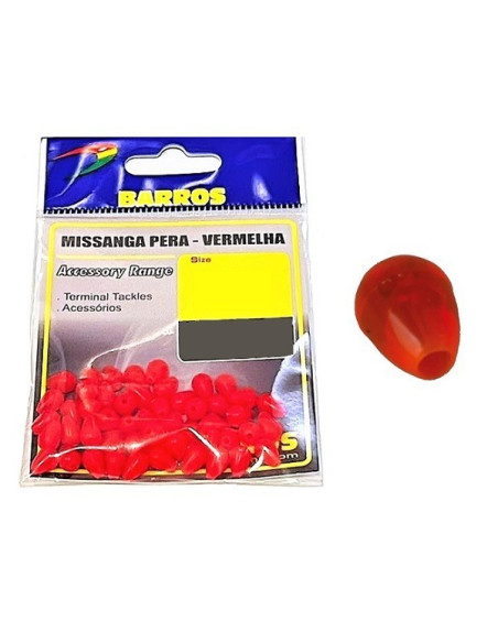 Barros Missanga Pera Vermelha 4x5.5
