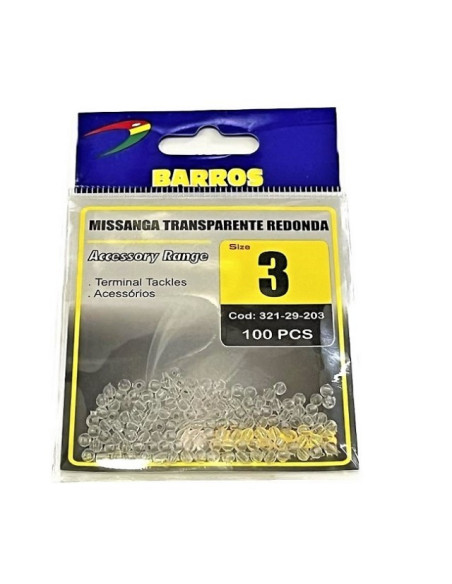 Barros Missanga Transparente Redonda 3mm