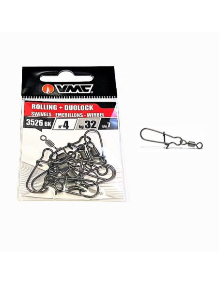 VMC 3526BK Rolling Swivel W/ Duolock Snap Nº9