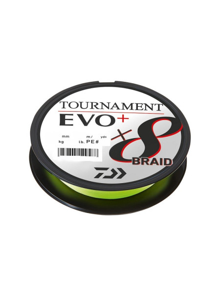 Daiwa Tournament x8 Braid EVO+ 0.18mm 135m Chartreuse