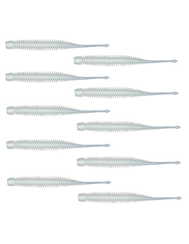 Geecrack PikuPiku Pintail 2.5 Cor: S311 (White Pearl Glow)