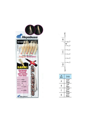 Sabiki Hayabusa Gold Flasher EX121 Nº20