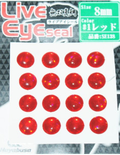 Olhos Hayabusa 8mm Vermelho