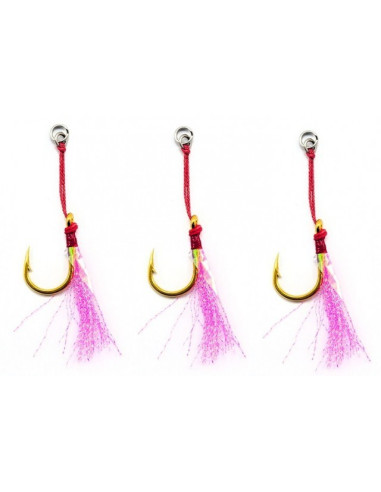 Vega Single Kevlar Assist Gold Hook W/ Flashy Nº9/0