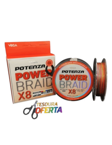 Vega Potenza Power Braid X8 0.16mm 300m Multicolor