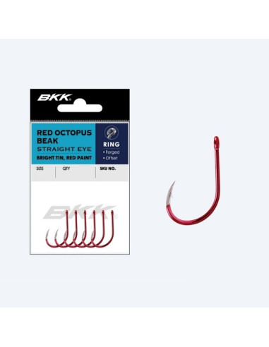 BKK Red Octopus Beak Straight Eye BrT Nº6/0