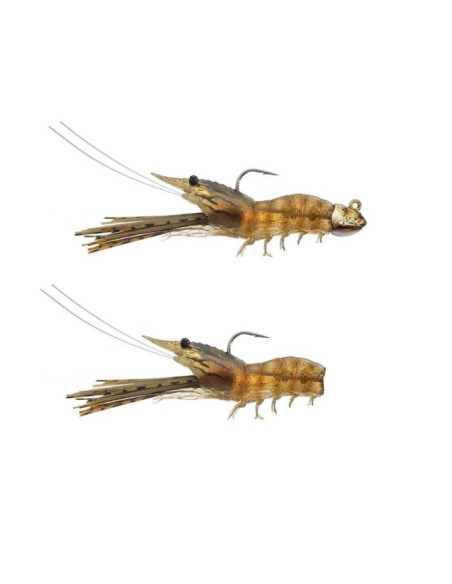 Live Target Shrimp 70mm 7gr Cor:Brown Shrimp