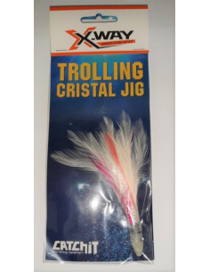 AmostranTrolling Cristal Jig Natural Feather