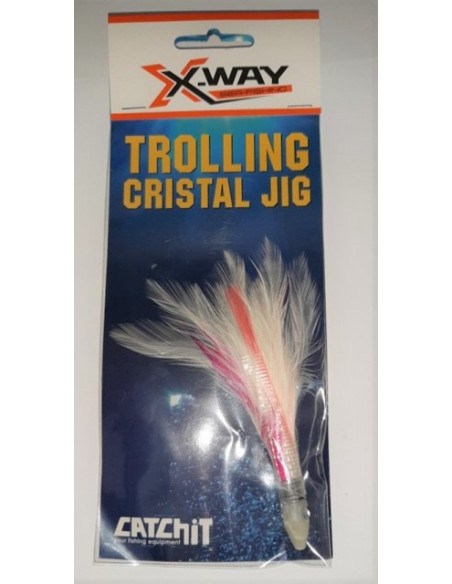 AmostranTrolling Cristal Jig Natural Feather