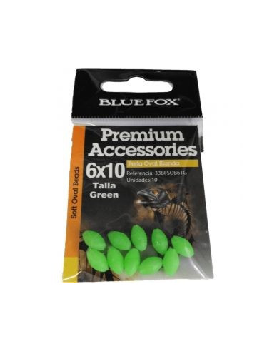 Bluefox Soft Oval Beads Nº6x10 Green