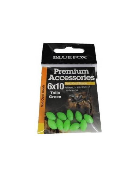 Bluefox Soft Oval Beads Nº6x10 Green