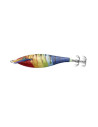 Cinnetic Squid Jig Pro 70mm Cor:13 Rainbow Stripes