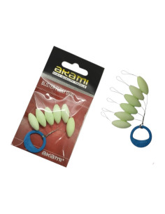 Flutuador Oval Akami Luminoso 6x13.5mm 6pcs