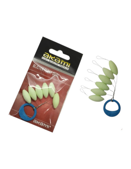 Flutuador Oval Akami Luminoso 6x13.5mm 6pcs