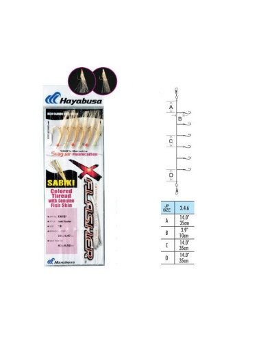 Sabiki Hayabusa Gold Flasher EX121 Nº16