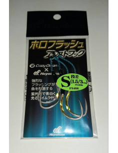 Anzóis Hayabusa Holográficos Flash Assist Hook Montado S