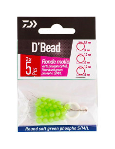 Daiwa D' Bead Round Soft Green Phospho S/M/L
