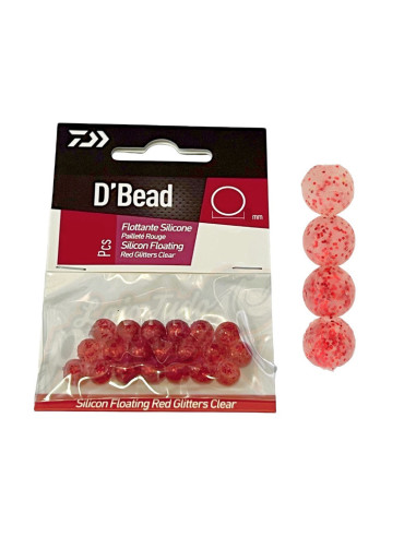 Daiwa D' Bead Silicon Floating Tam. M Red Glitters Clear