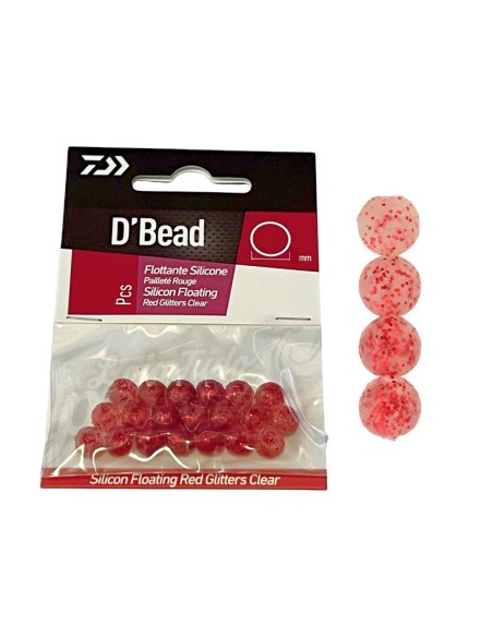 Daiwa D' Bead Silicon Floating Tam. M Red Glitters Clear