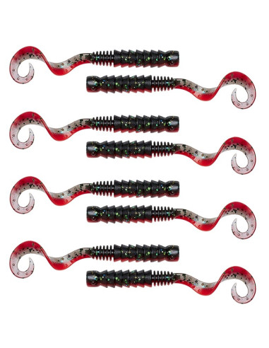 Savage Gear Pro Grub 6.5cm 2gr Cor: Red N Black 8pcs