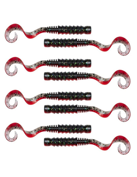 Savage Gear Pro Grub 6.5cm 2gr Cor: Red N Black 8pcs