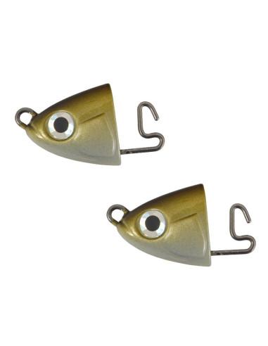 Cabeçote Fiiish P/BM 140mm 10g Shallow Cor:Kaki 2pcs