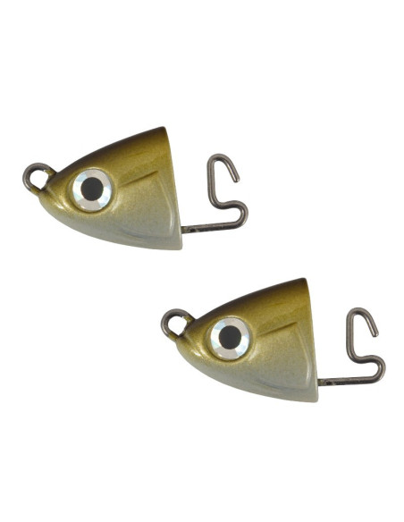Cabeçote Fiiish P/BM 140mm 10g Shallow Cor:Kaki 2pcs