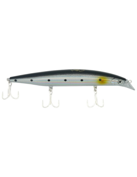 Spanish Lures Mesias 140F Cor: Black Sardine