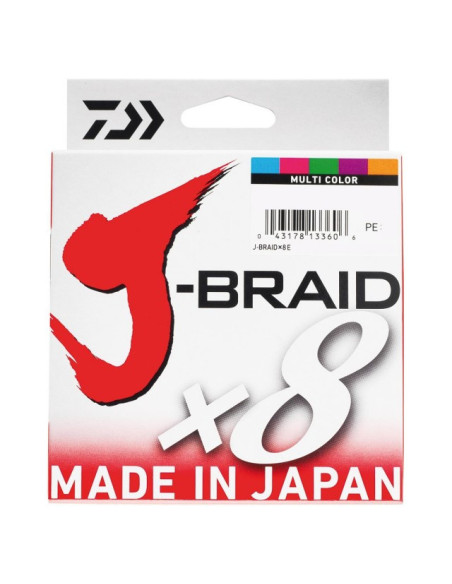 Fio Daiwa J-Braid 150m 0.22mm MultiColor