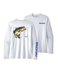 Mustad Bass Longsleeve UV Cor: Light Grey Tam. L