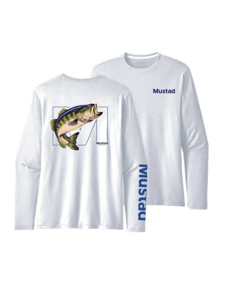 Mustad Bass Longsleeve UV Cor: Light Grey Tam. L